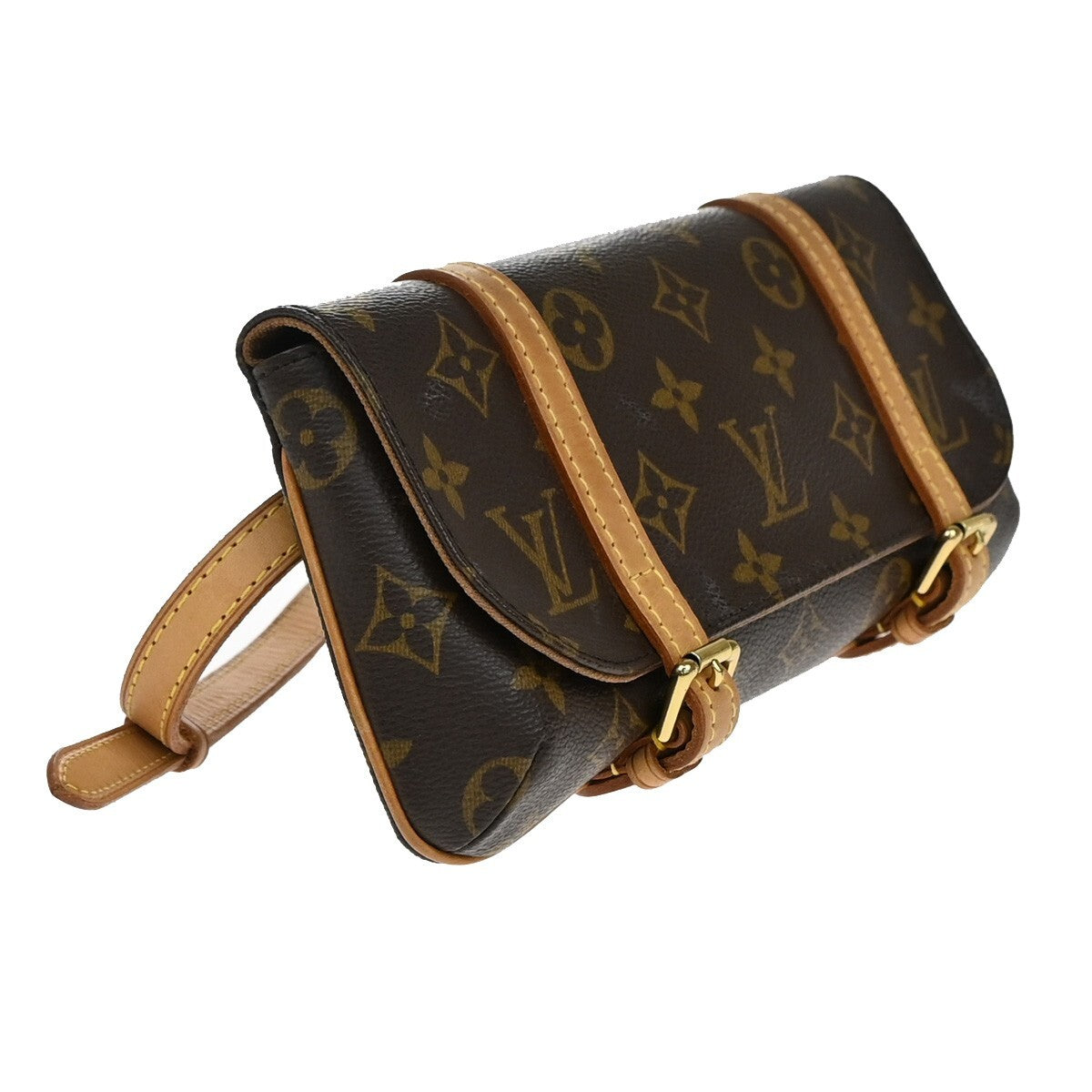 LOUIS VUITTON LV Pochette Marrell Bum Bag Monogram Leather Brown M51159 94EE150