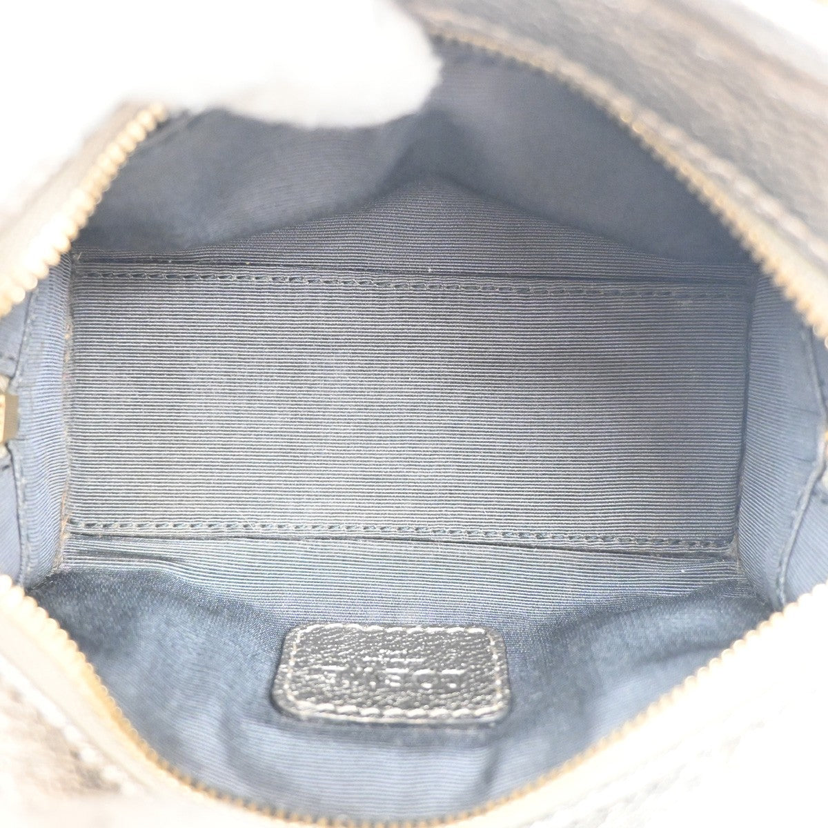 LOEWE Anagram Amazona Logo Mini Shoulder Hand Bag Leather Gray Gold GHW 87MA208