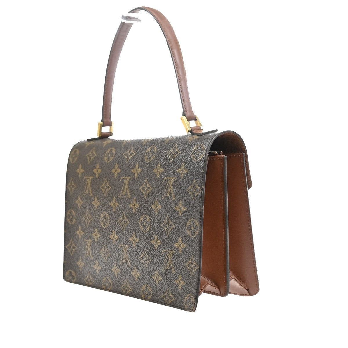 LOUIS VUITTON Concorde Hand Bag Monogram Leather Brown France M51190 88CA976