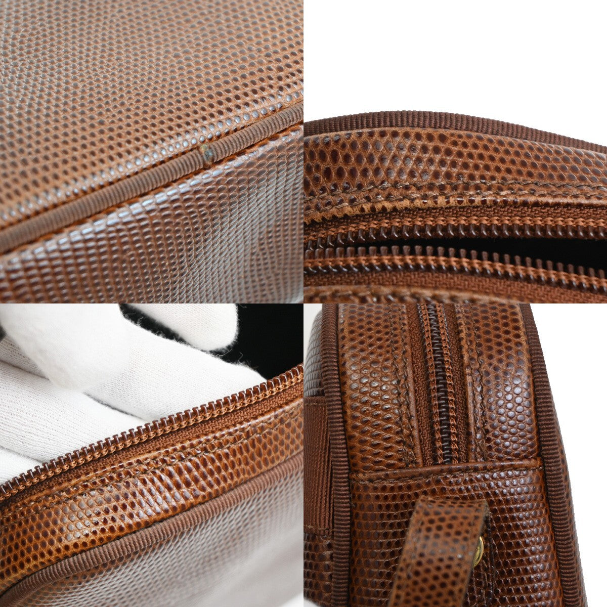 SALVATORE FERRAGAMO Vara Mini Shoulder Bag Embossing Leather Brown GHW 62FB624