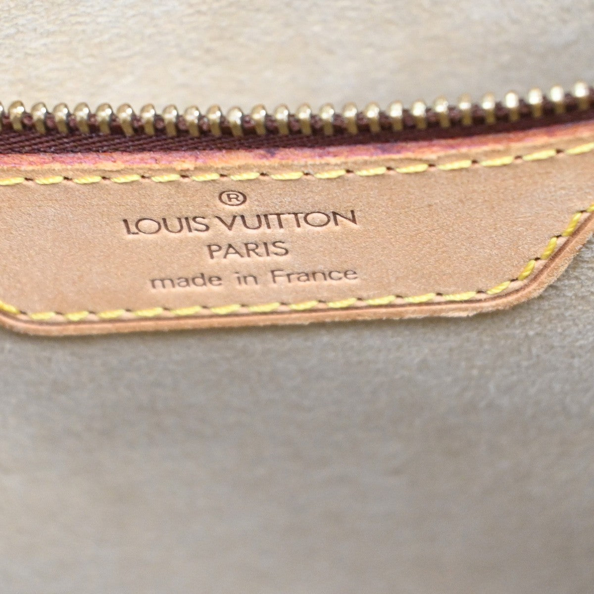 LOUIS VUITTON Logo Luco Shoulder Tote Bag Monogram Leather Brown M51155 73TA050