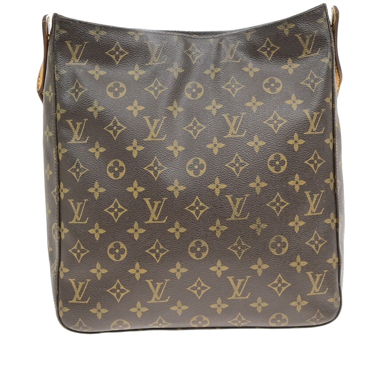 LOUIS VUITTON Looping GM Shoulder Bag Monogram Leather Brown M51145 31ED868