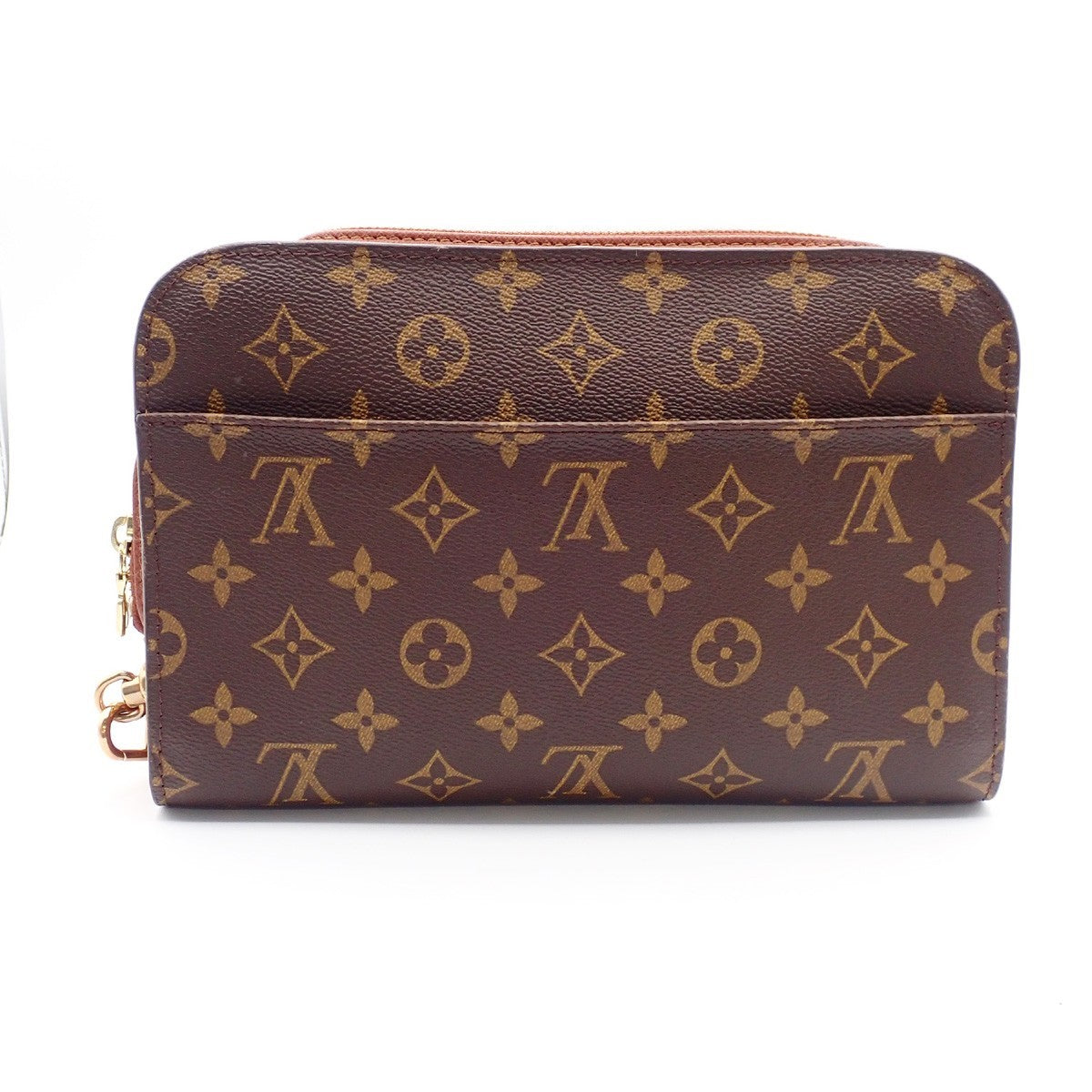 LOUIS VUITTON Orsay Clutch Hand Bag Monogram Leather Brown France M51790 69AA196