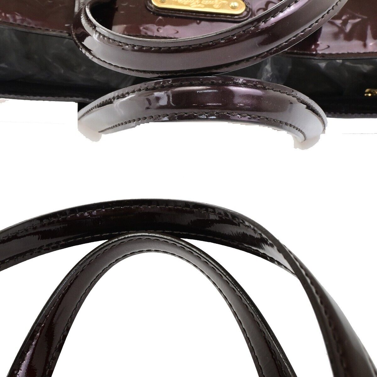 LOUIS VUITTON Wilshire PM Hand Bag Monogram Vernis Rouge Red M91644 35FB357