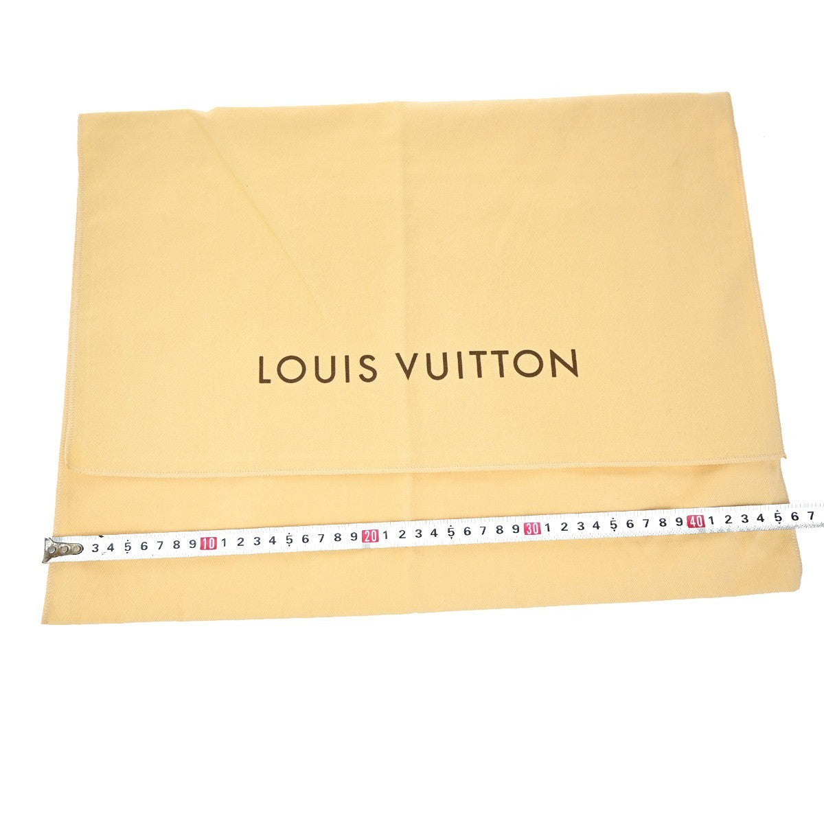 LOUIS VUITTON Logo 10 Set Dust Bag Drawstring Canvas Cotton Beige Brown 09KB576