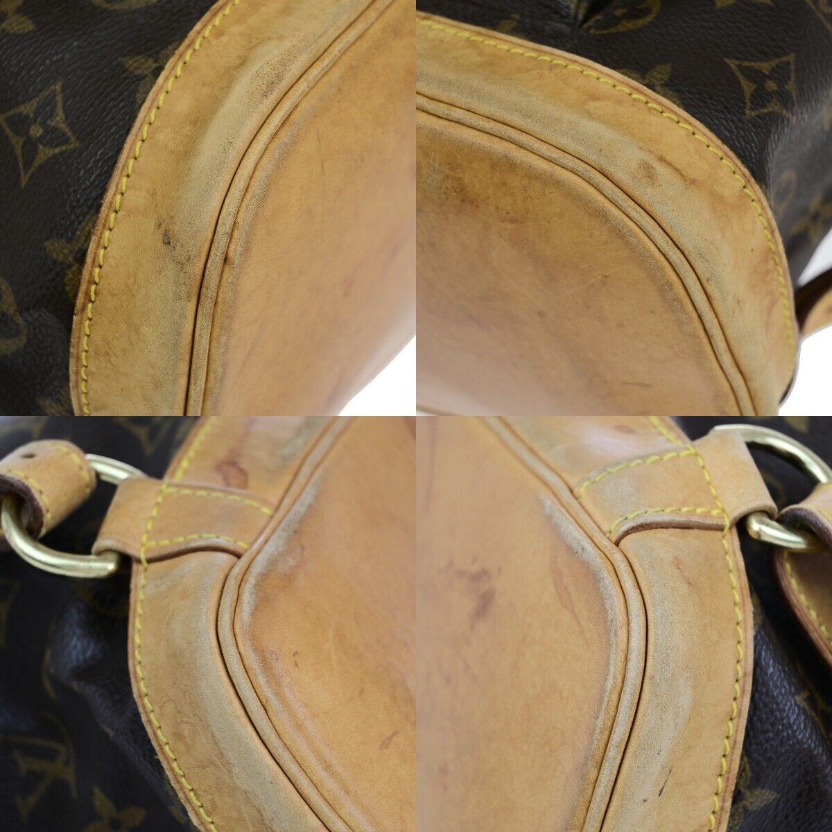 LOUIS VUITTON Montsouris MM Backpack Bag Monogram Leather Brown M51136 11EB703
