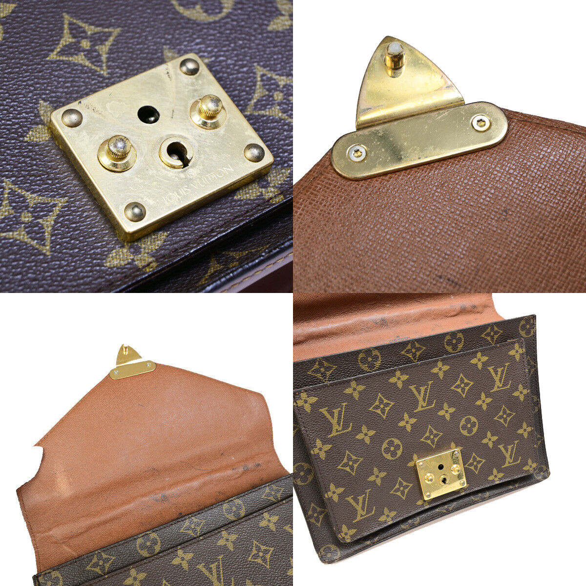 LOUIS VUITTON Monceau 26 2Way Shoulder Hand Bag Monogram Leather M51187 37EB558