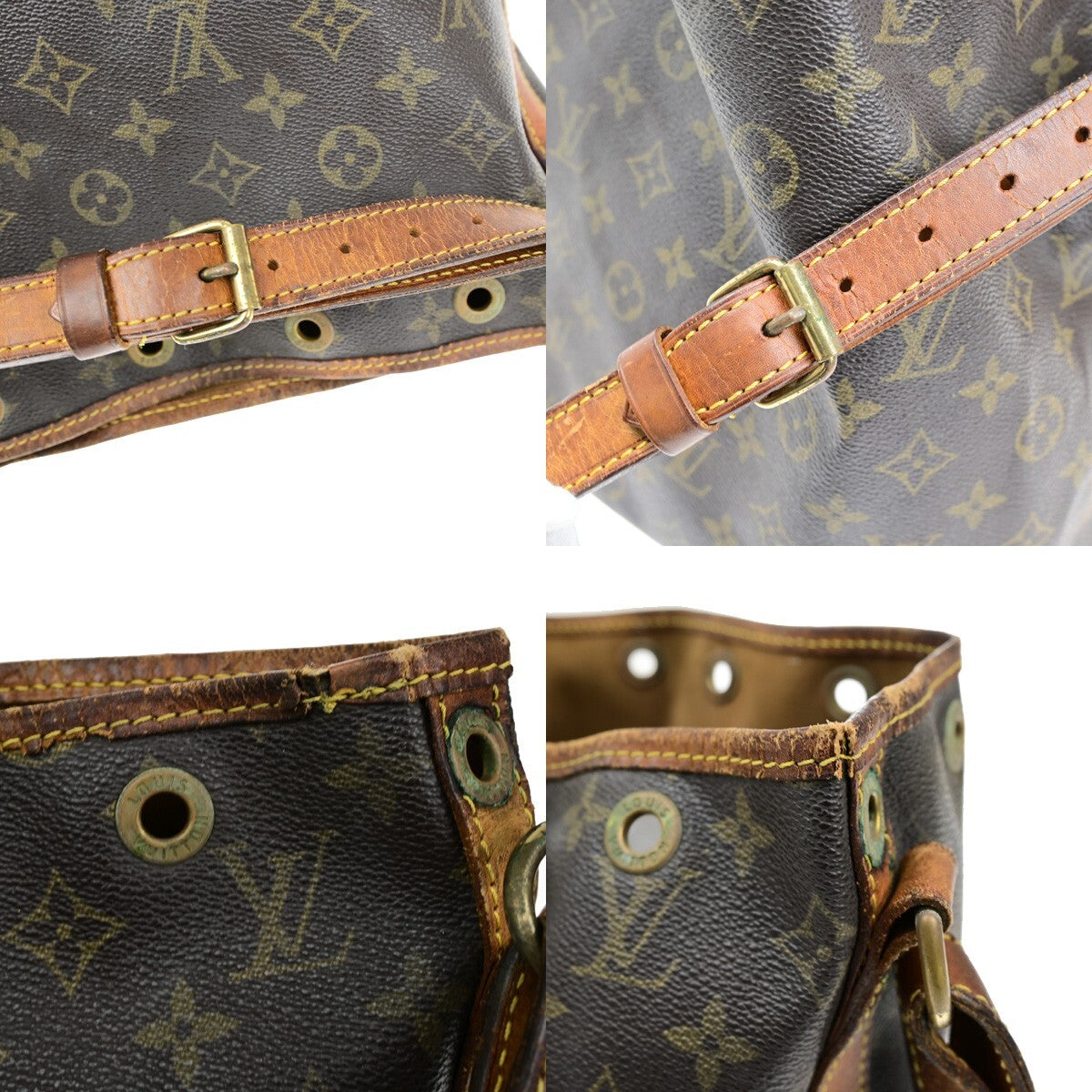 LOUIS VUITTON Petit Noe Drawstring Shoulder Bag Monogram Leather M42226 62ED538