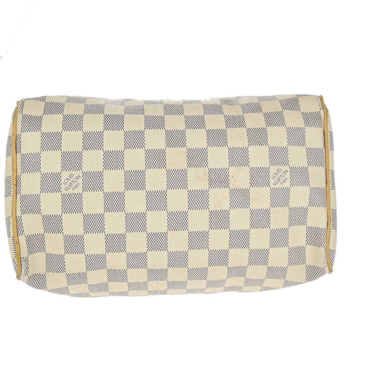 LOUIS VUITTON Speedy 25 Hand Bag Damier Azur Leather White U.S.A. N41534 13ED028