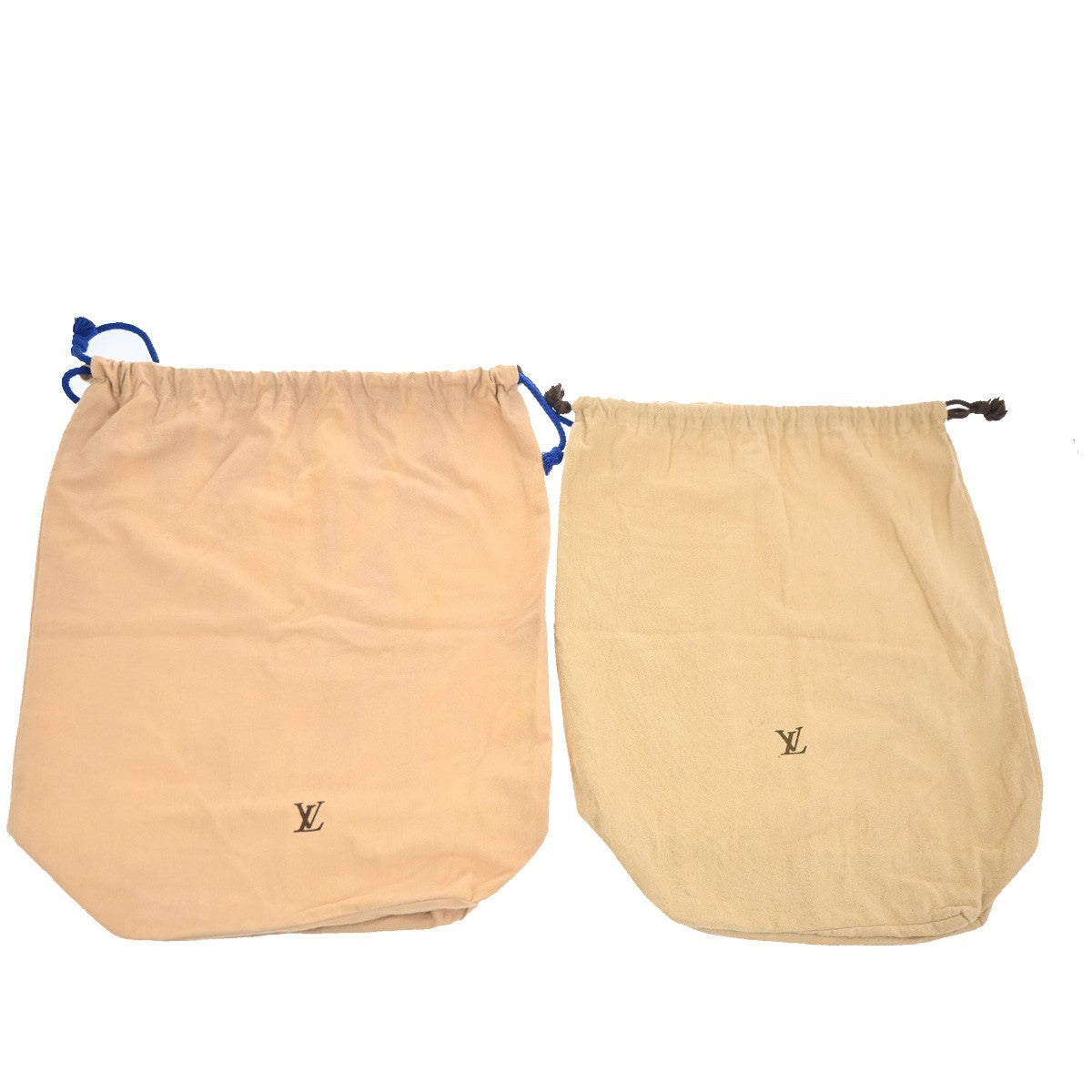 LOUIS VUITTON Logo 10 Set Dust Bag Drawstring Canvas Cotton Beige Brown 05KC994