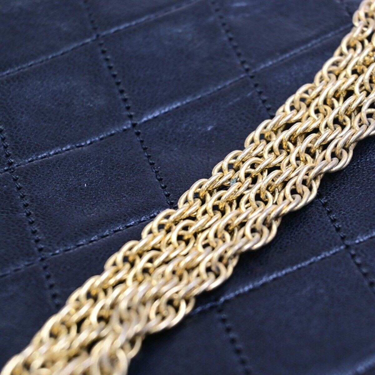 CHANEL CC Logo Mini Matelasse Chain Shoulder Bag Leather Black GHW 600RF228