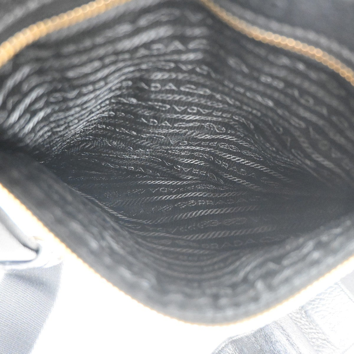 PRADA MILANO Messenger Shoulder Bag Canvas Leather Black GHW  11TA527