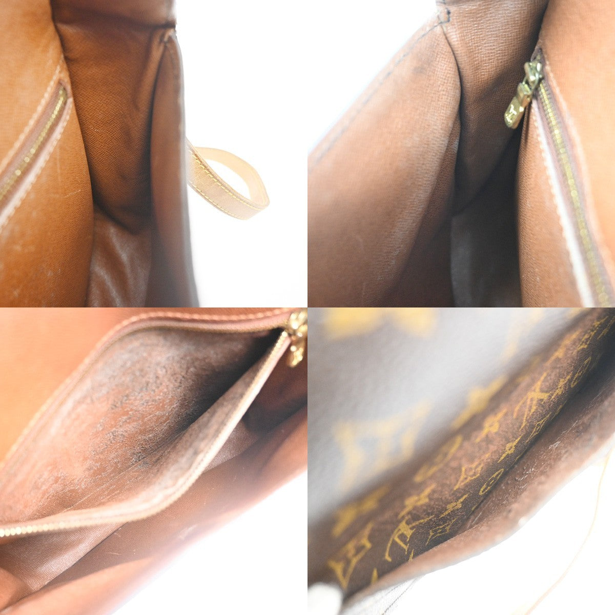 LOUIS VUITTON Saint Cloud GM Shoulder Bag Monogram Leather Brown M51242 33MA507