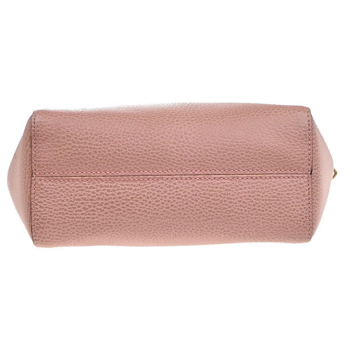 GUCCI Logo Swing Hand Bag Leather Pink Made In Italy 79KP326