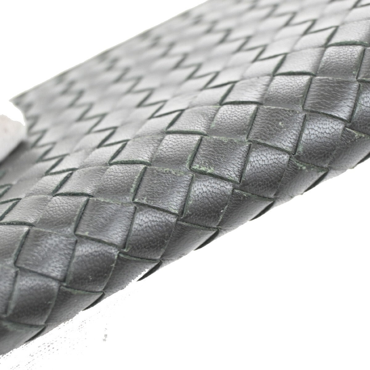 BOTTEGA VENETA Intrecciato Zipper Around Long Wallet Leather Black Italy 65EE296
