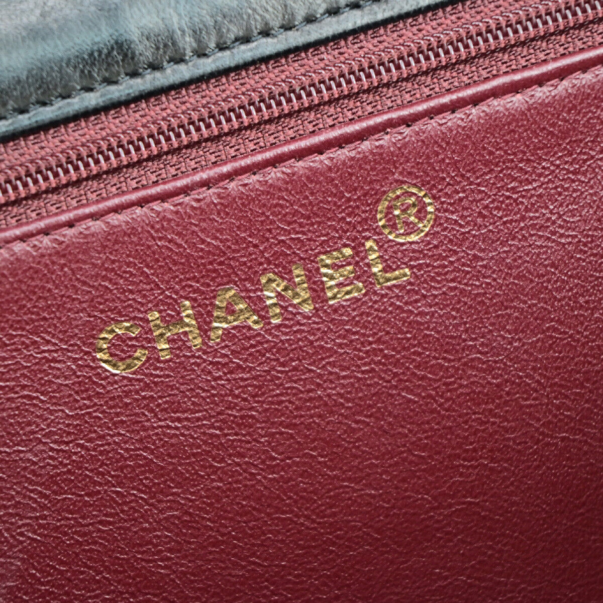 CHANEL CC Matelasse 25 Chain Shoulder Bag Leather Black GHW Vintage 392RJ899