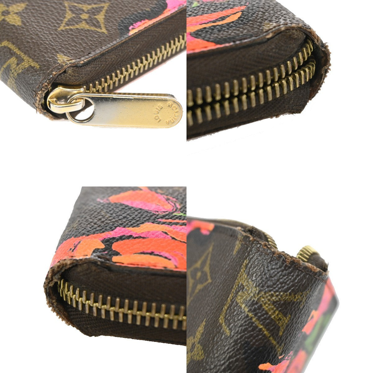 LOUIS VUITTON Stephen Sprouse Zippy Wallet Monogram Roses Brown M93759 84RL586