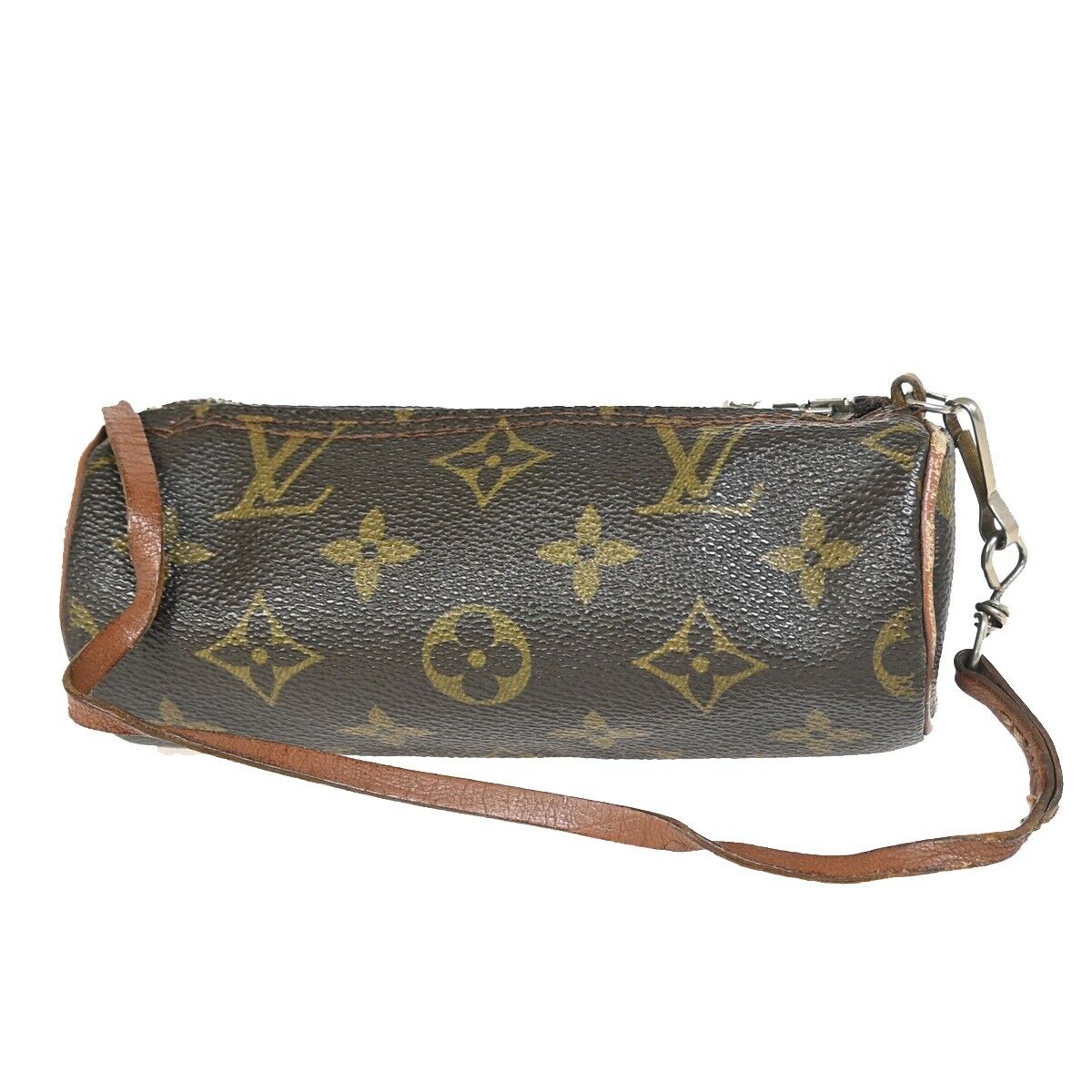 LOUIS VUITTON Logo Papillon Pouch Hand Bag Monogram Leather BN M51380 60FA542