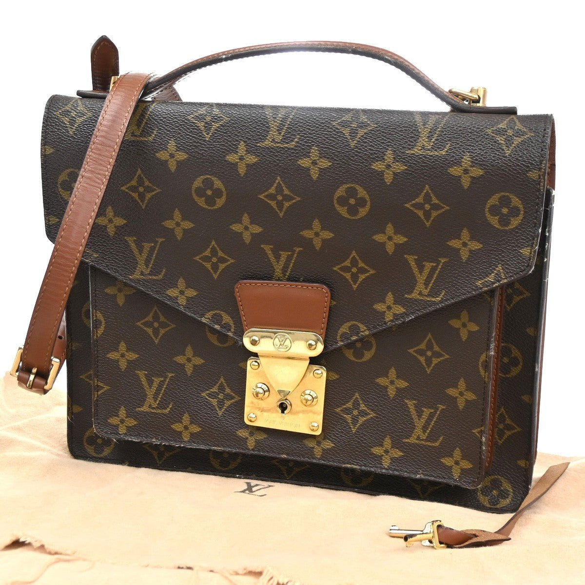 LOUIS VUITTON Monceau 28 2Way Hand Bag Monogram Leather BN France M51185 88CA327
