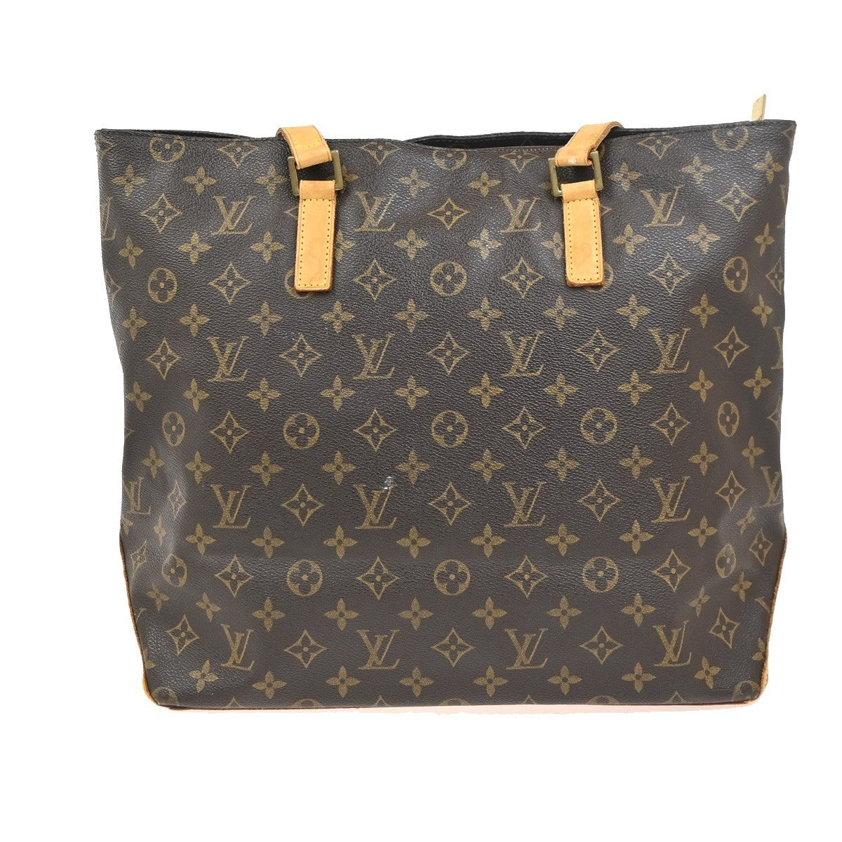 LOUIS VUITTON Cabas Mezzo Shoulder Bag Monogram Leather Brown GHW M51151 77ZA363