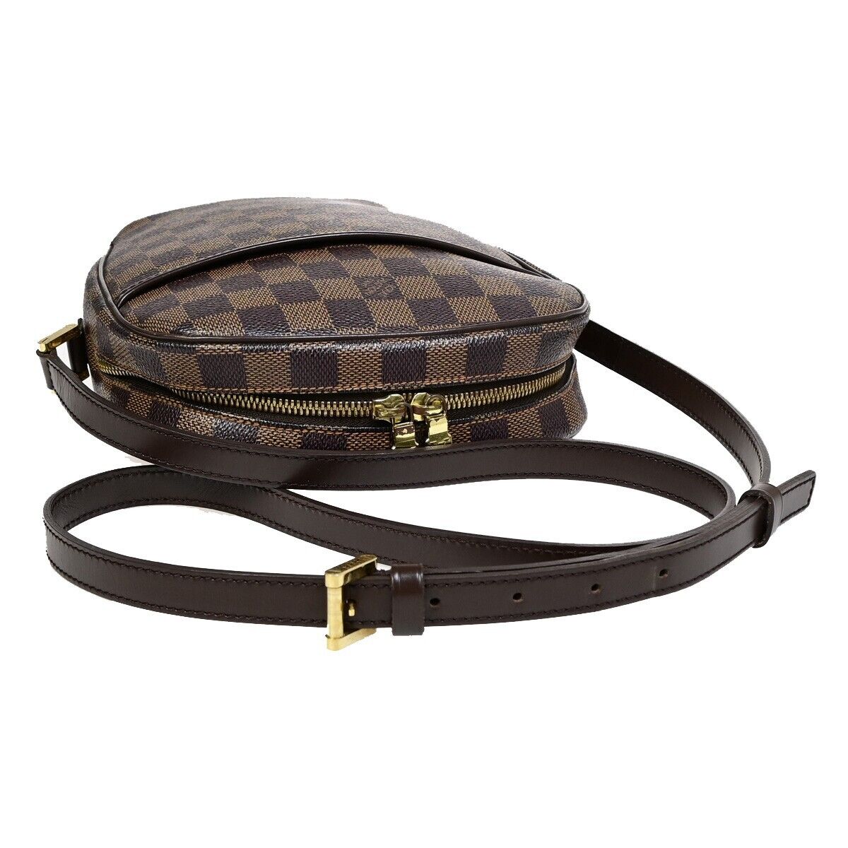 LOUIS VUITTON Ipanema PM Shoulder Bag Damier Ebene Leather Brown N51294 90EB008