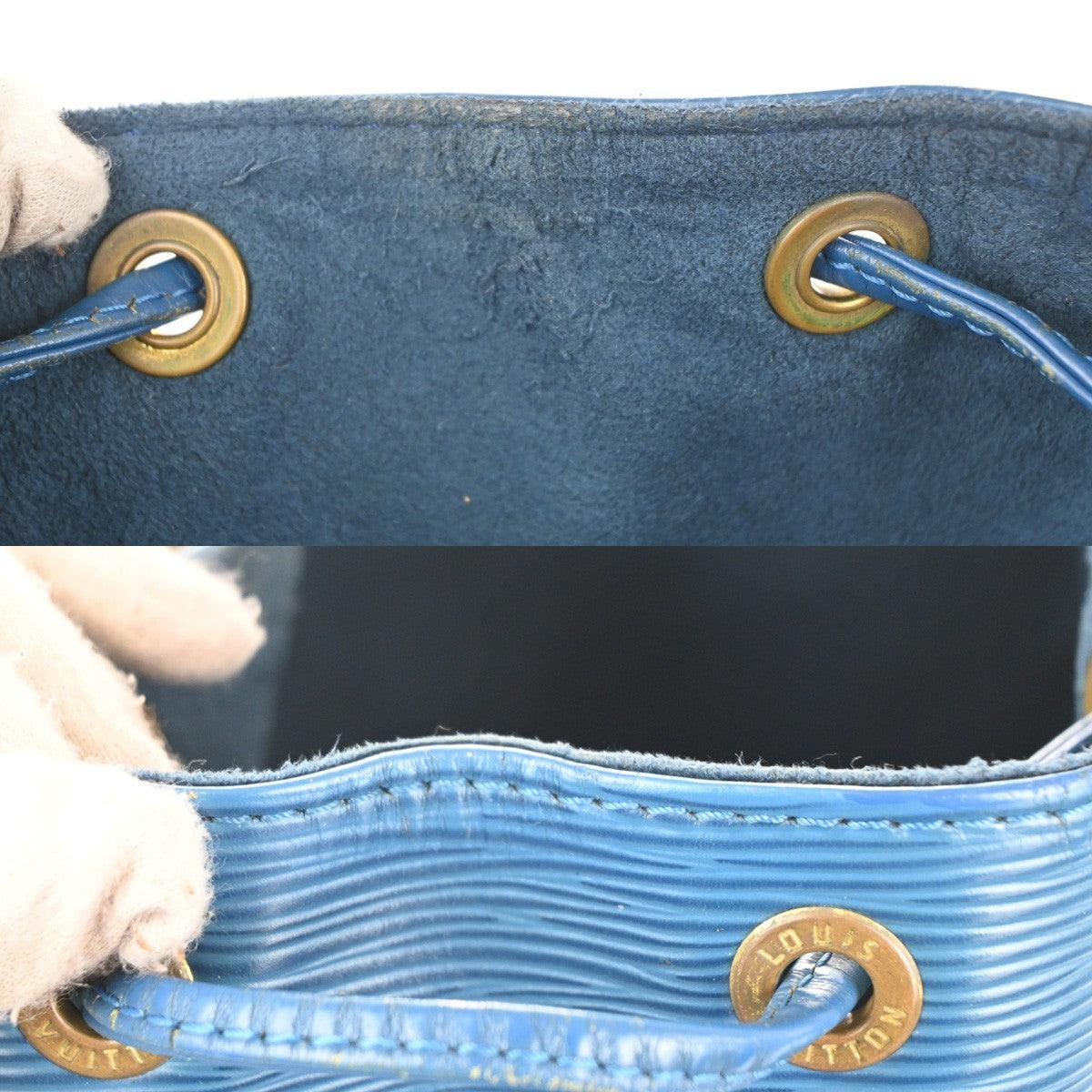 LOUIS VUITTON Noe GM Drawstring Shoulder Bag Epi Leather Blue M44005 80MA217