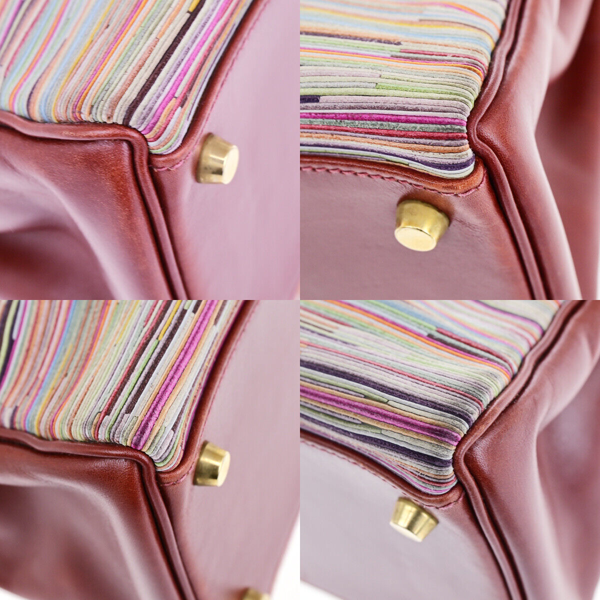 HERMES Kelly 32 Retourne 2Way Hand Bag □F Vibrato Leather Rouge H GHW 6030RK681