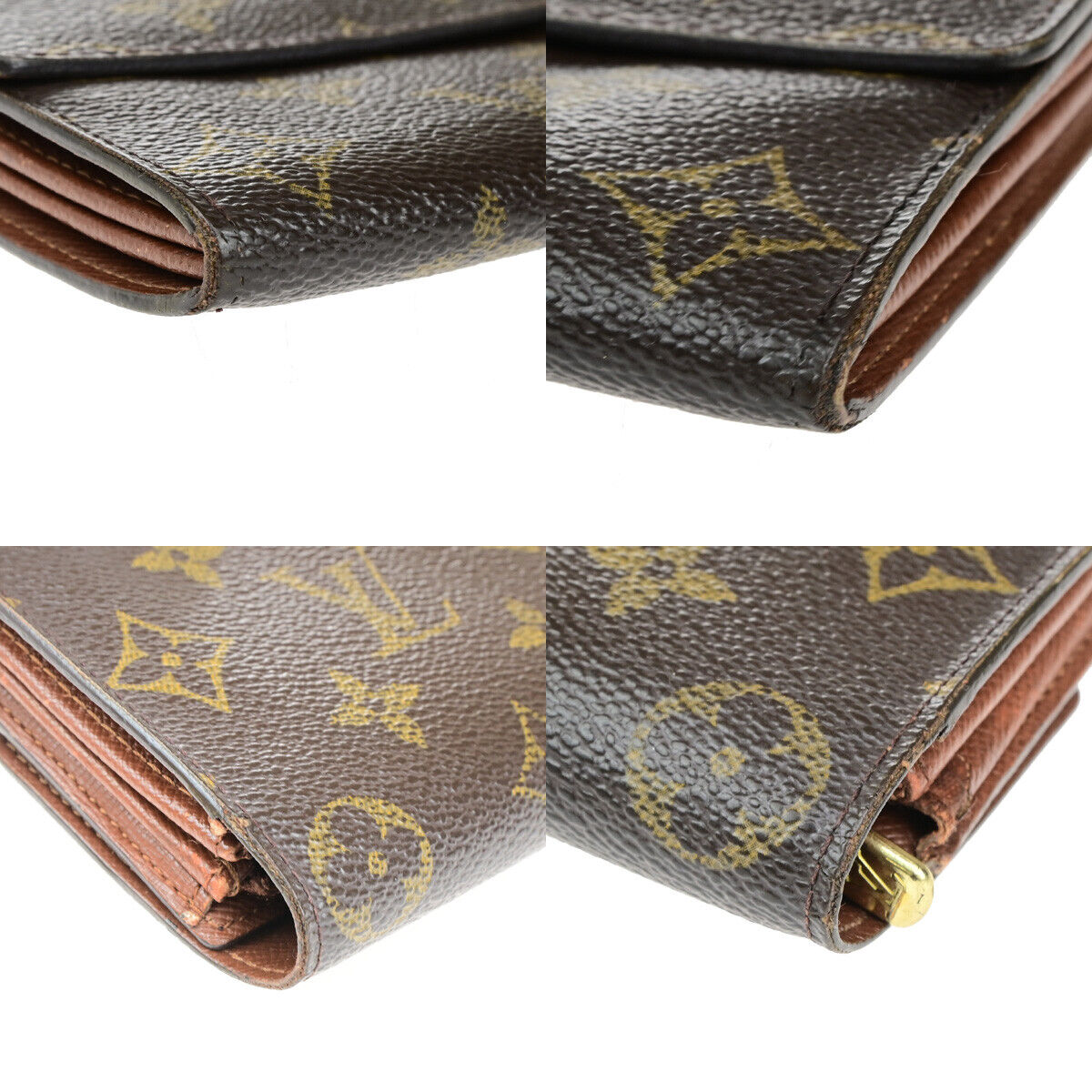 LOUIS VUITTON Porte Monnaie Credit Long Wallet Monogram Leather M61725 04YG535