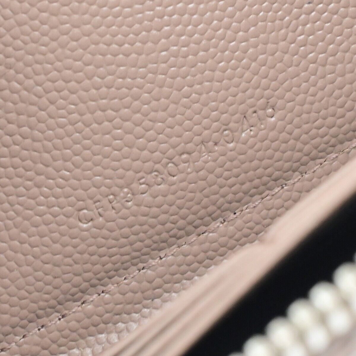 SAINT LAURENT YSL Logo Zipper Aroung Long Wallet Purse Leather Brown SHW 64EA259