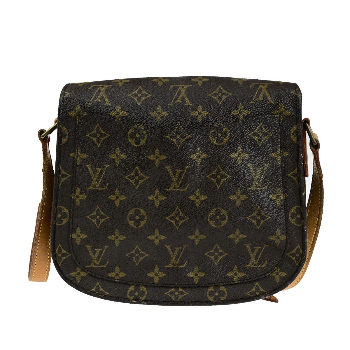 LOUIS VUITTON Saint Cloud GM Shoulder Bag Monogram Leather Brown M51242 69ED341
