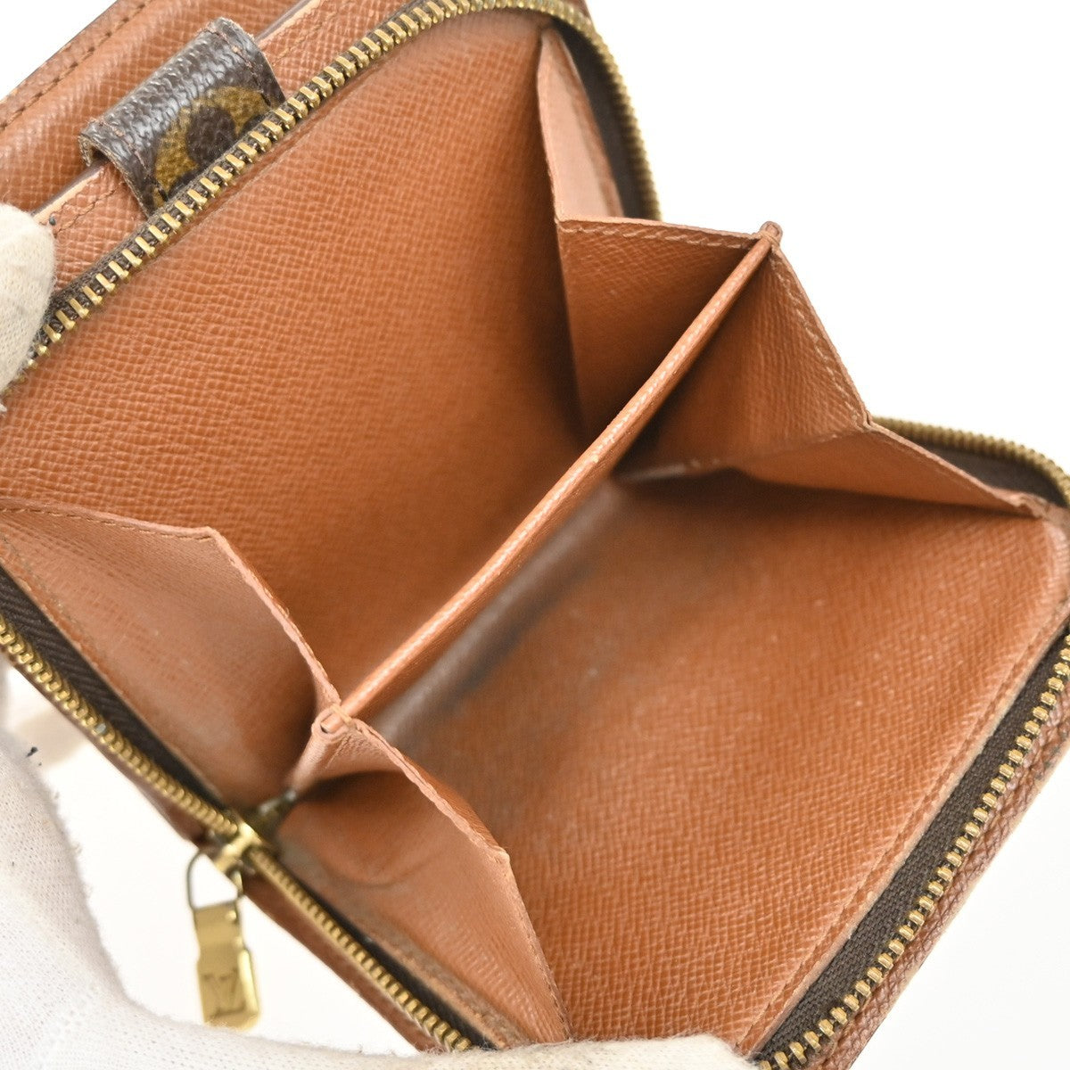 LOUIS VUITTON LV Logo 2 Set Bifold Wallet Monogram Leather Brown 02EF920