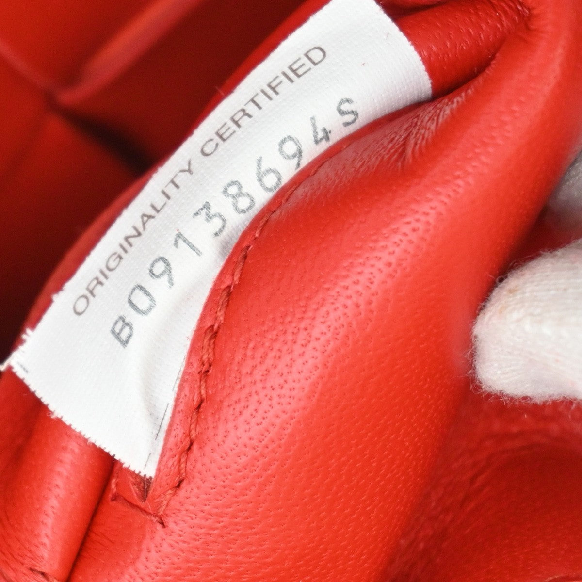 BOTTEGA VENETA Logo Cassette Maxi Intrecciato Bum Bag Leather Red Italy 91RQ040