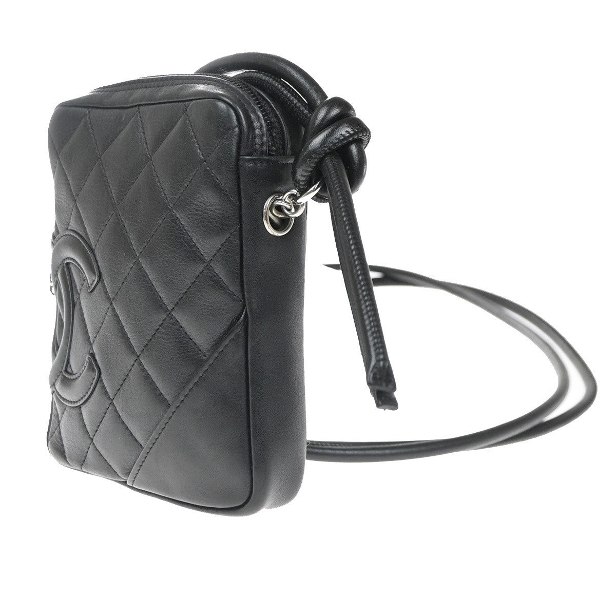 CHANEL CC Logo Cambon Matelasse Mini Shoulder Bag Leather BK SHW Italy 661RL931