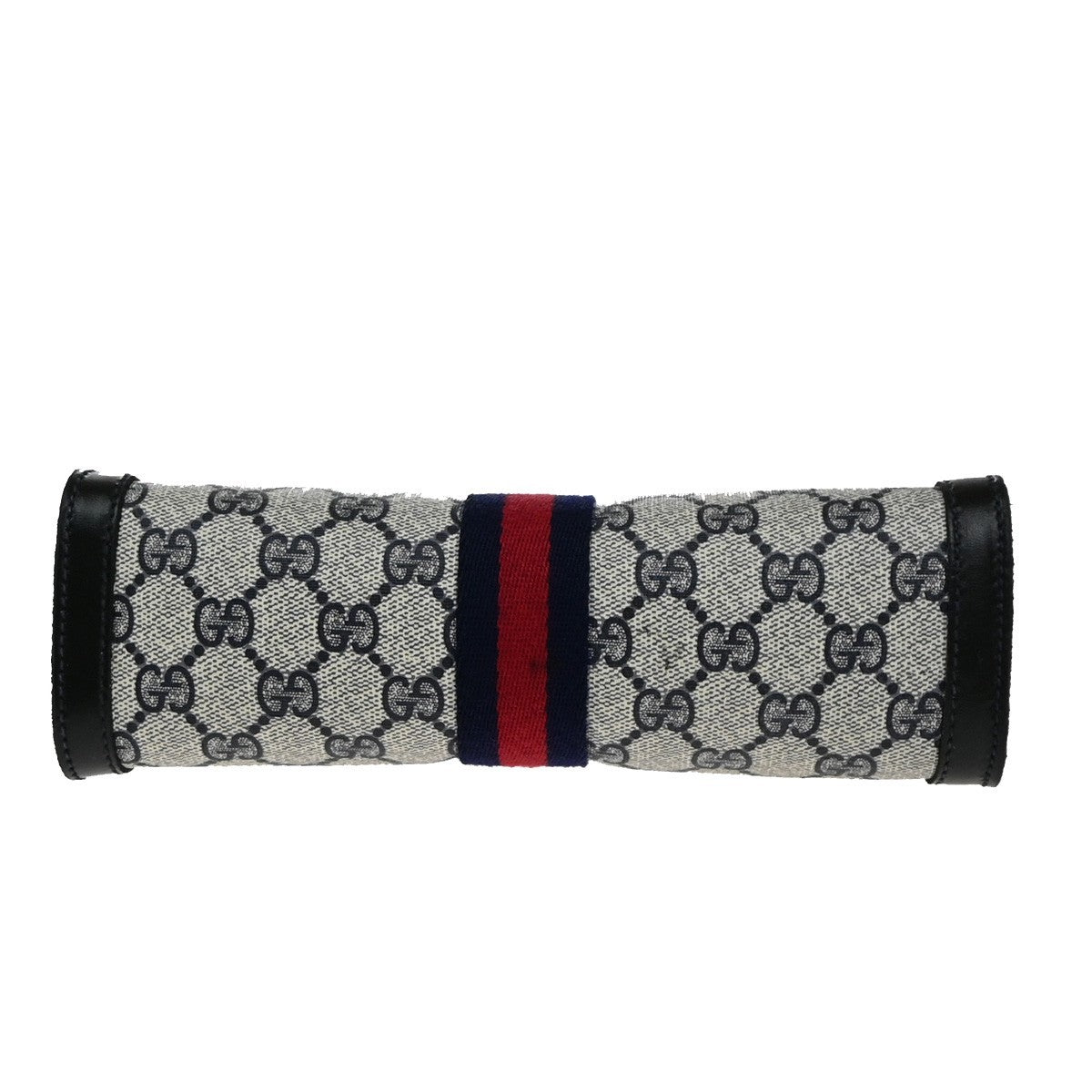 GUCCI Parfums Sherry 2Way Clutch Shoulder Bag PVC Leather Navy Blue 01EF919