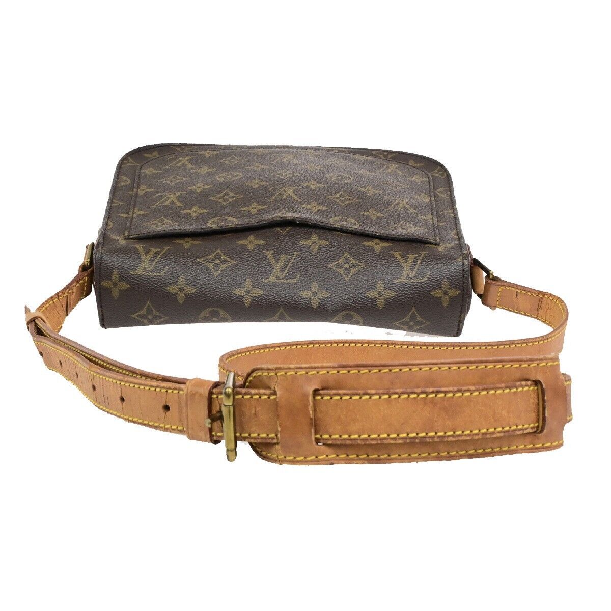 LOUIS VUITTON Saint Cloud GM Shoulder Bag Monogram Leather Brown M51242 61ED903