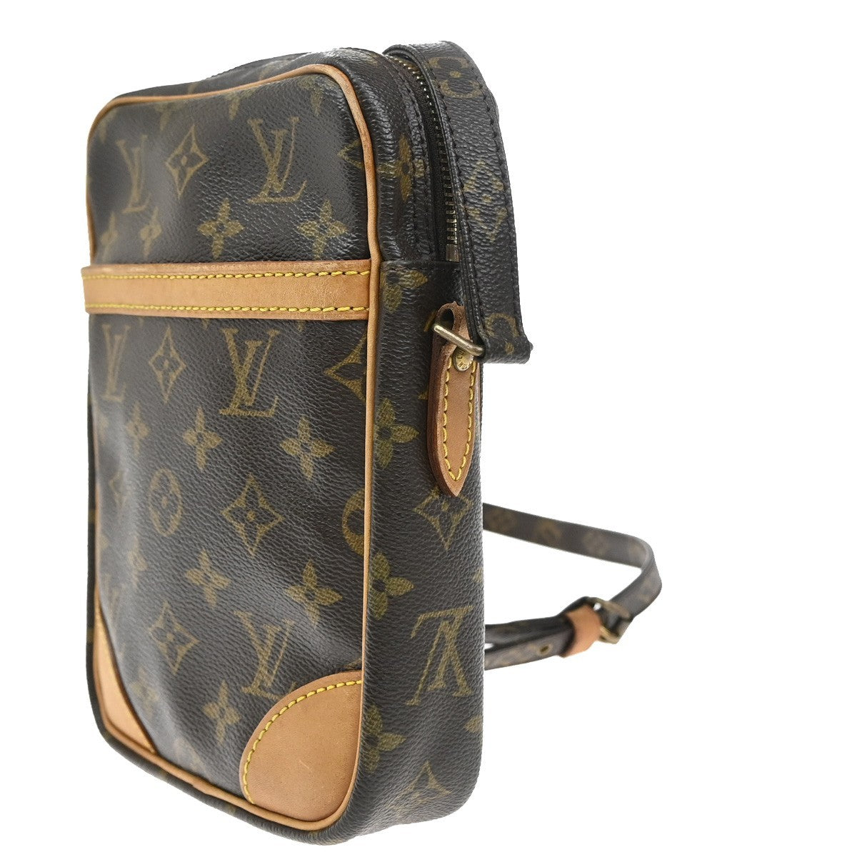 LOUIS VUITTON Danube Shoulder Bag Monogram Leather Brown France M45266 30CA204