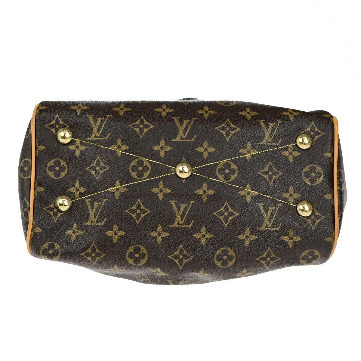 LOUIS VUITTON Tivoli PM Hand Bag Monogram Leather Brown France M40143 667RK709