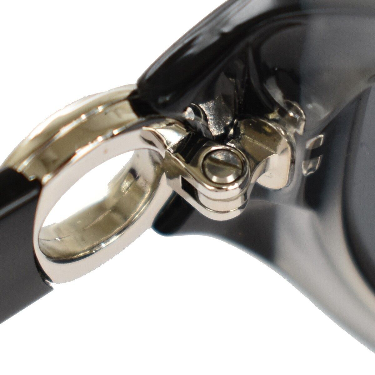 CARTIER Logo Sunglasses Eye Wear Metal Plastic Black Silver 09YD473