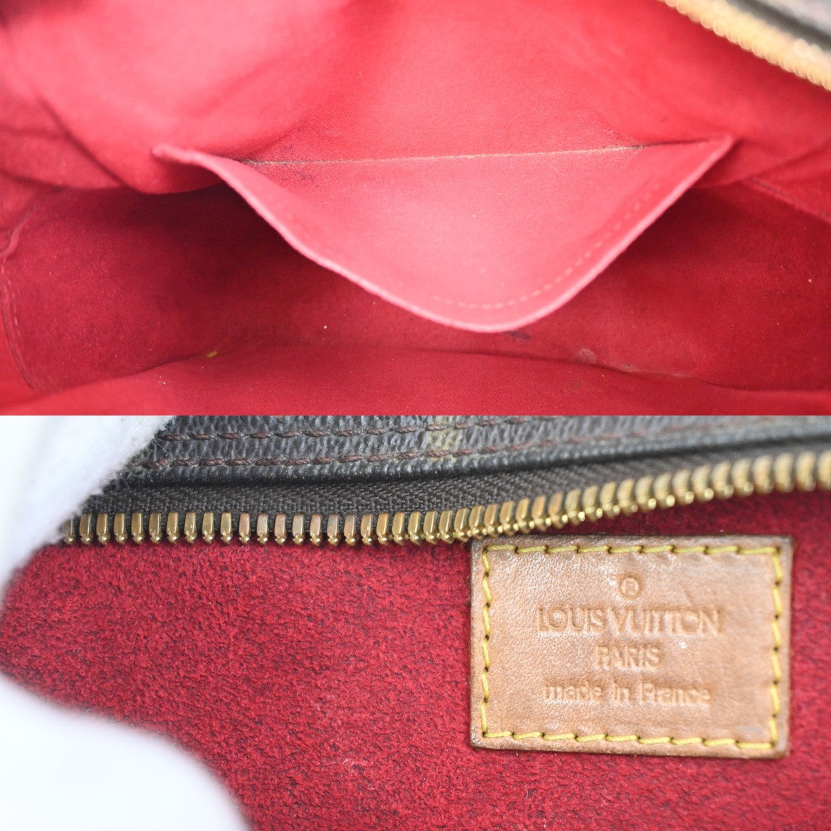 LOUIS VUITTON LV Excentri Cite Hand Bag Monogram Leather Brown M51161 82KB509