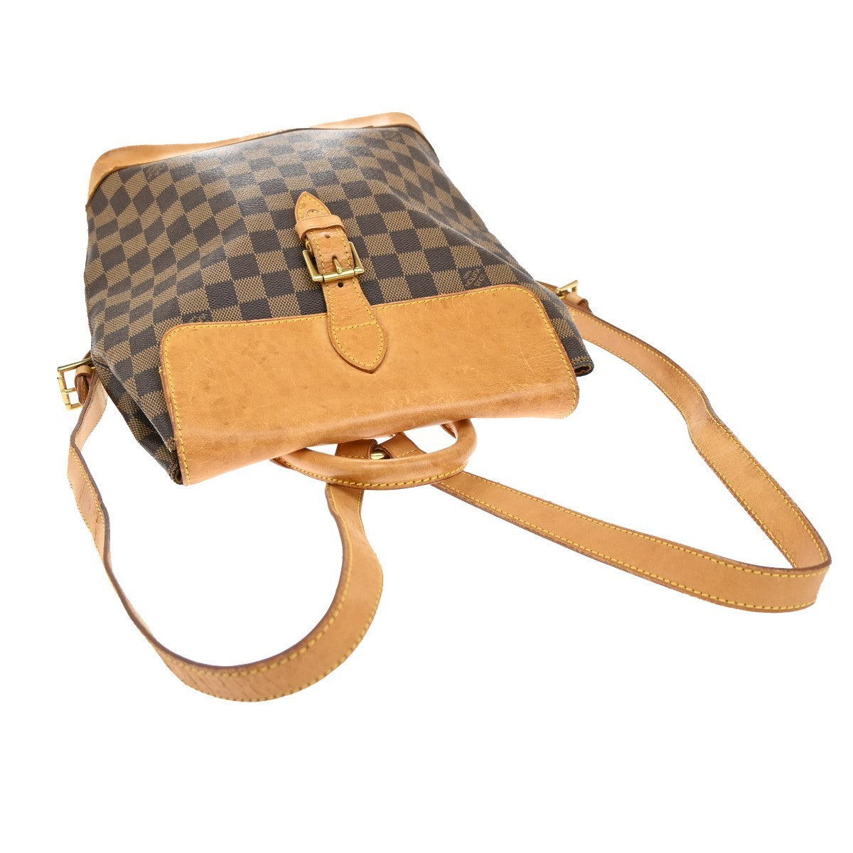 LOUIS VUITTON Logo Arlequin Backpack Bag Damier Ebene Brown N99038 16KP121