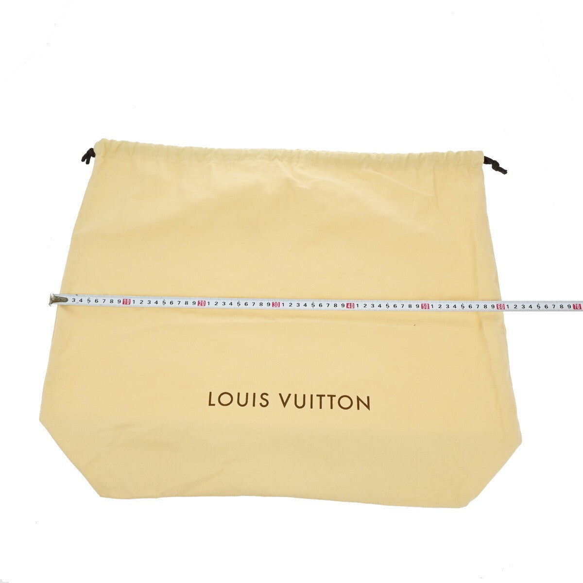 LOUIS VUITTON Logo 10 Set Dust Bag Drawstring Canvas Cotton Beige Brown 09FB554