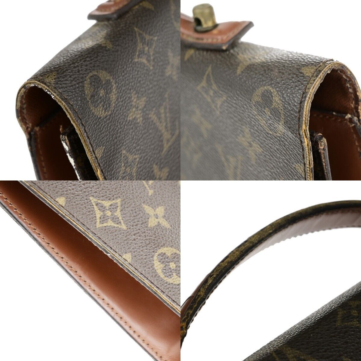 LOUIS VUITTON Porte Documents Bandouliere Hand Bag Monogram Brown M53338 05EC715