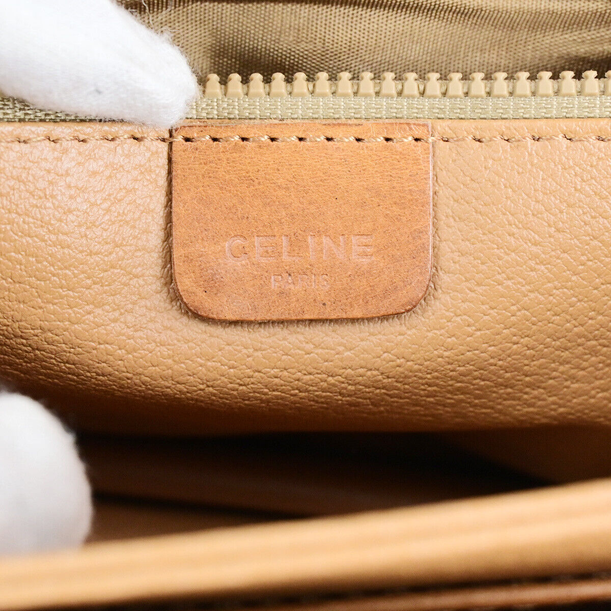 CELINE Logo Macadam Pattern Shoulder Bag PVC Leather Brown GHW Italy 36YG547