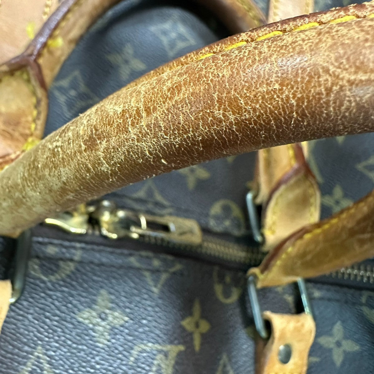 LOUIS VUITTON Keepall 55 Travel Hand Bag Monogram Leather Brown M41424 76CA817