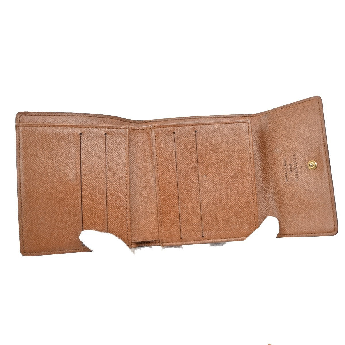 LOUIS VUITTON LV Logo 3 Set Trifold Wallet Monogram Leather Brown 67FC147