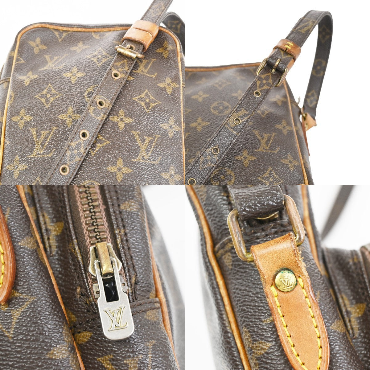 LOUIS VUITTON Amazon Crossbody Shoulder Bag Monogram Leather Brown 62AA207