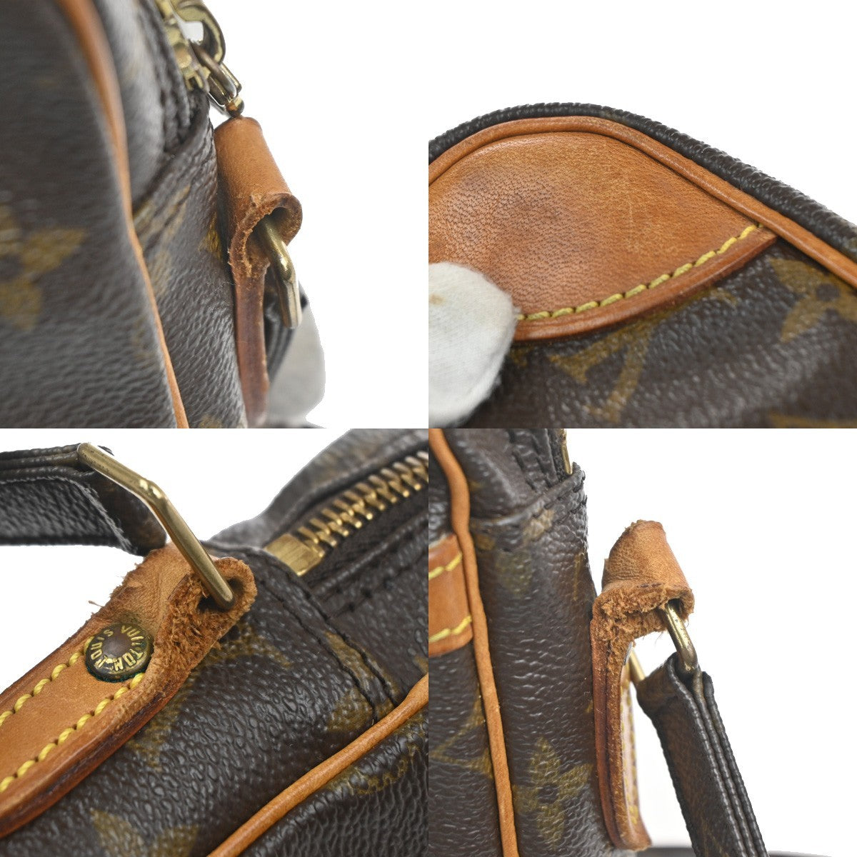 LOUIS VUITTON Danube Shoulder Bag Monogram Leather Brown France M45266 65KC819
