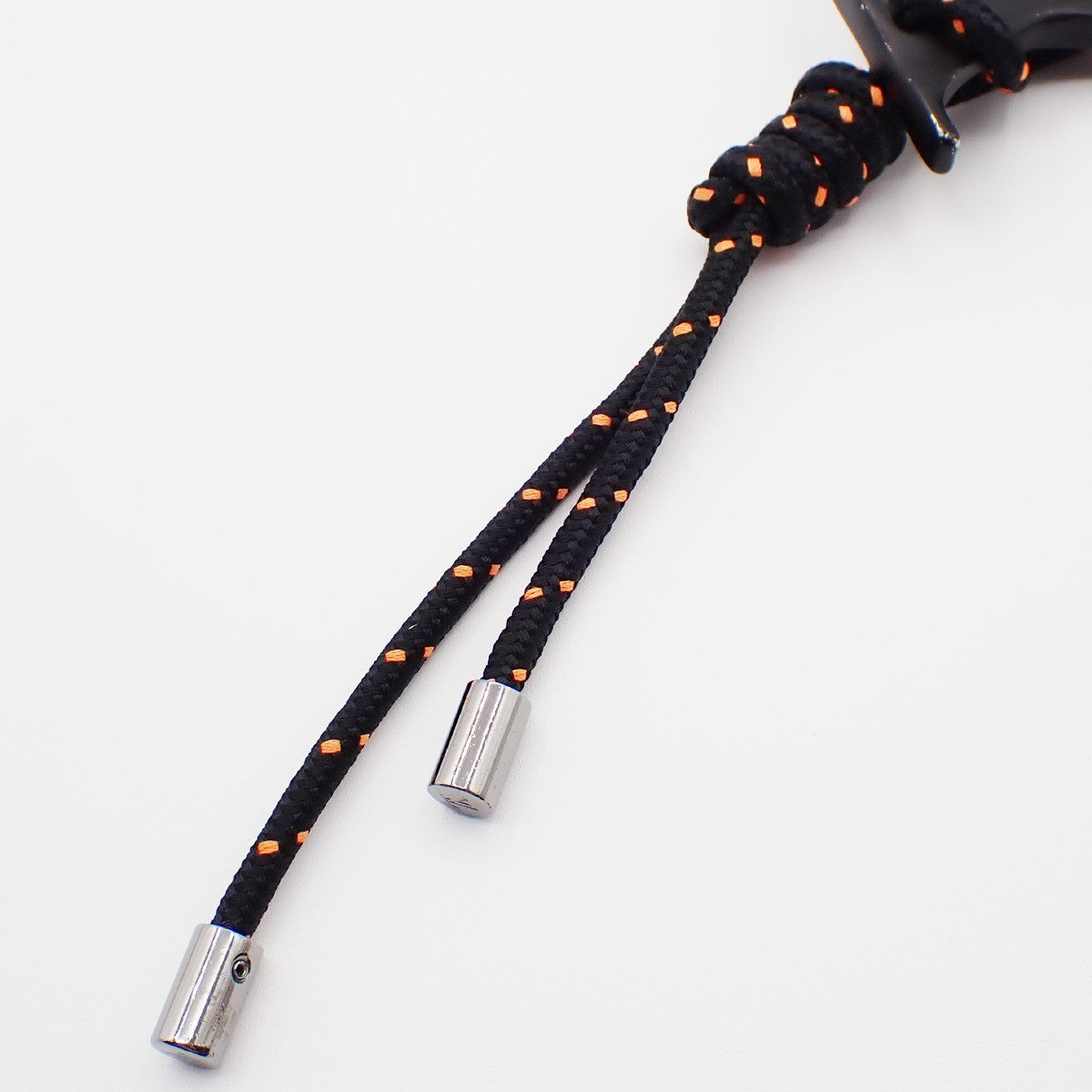 LOUIS VUITTON Porete Cles LV Shaped Rope Key Chain Black Silver MP2617 32KP063