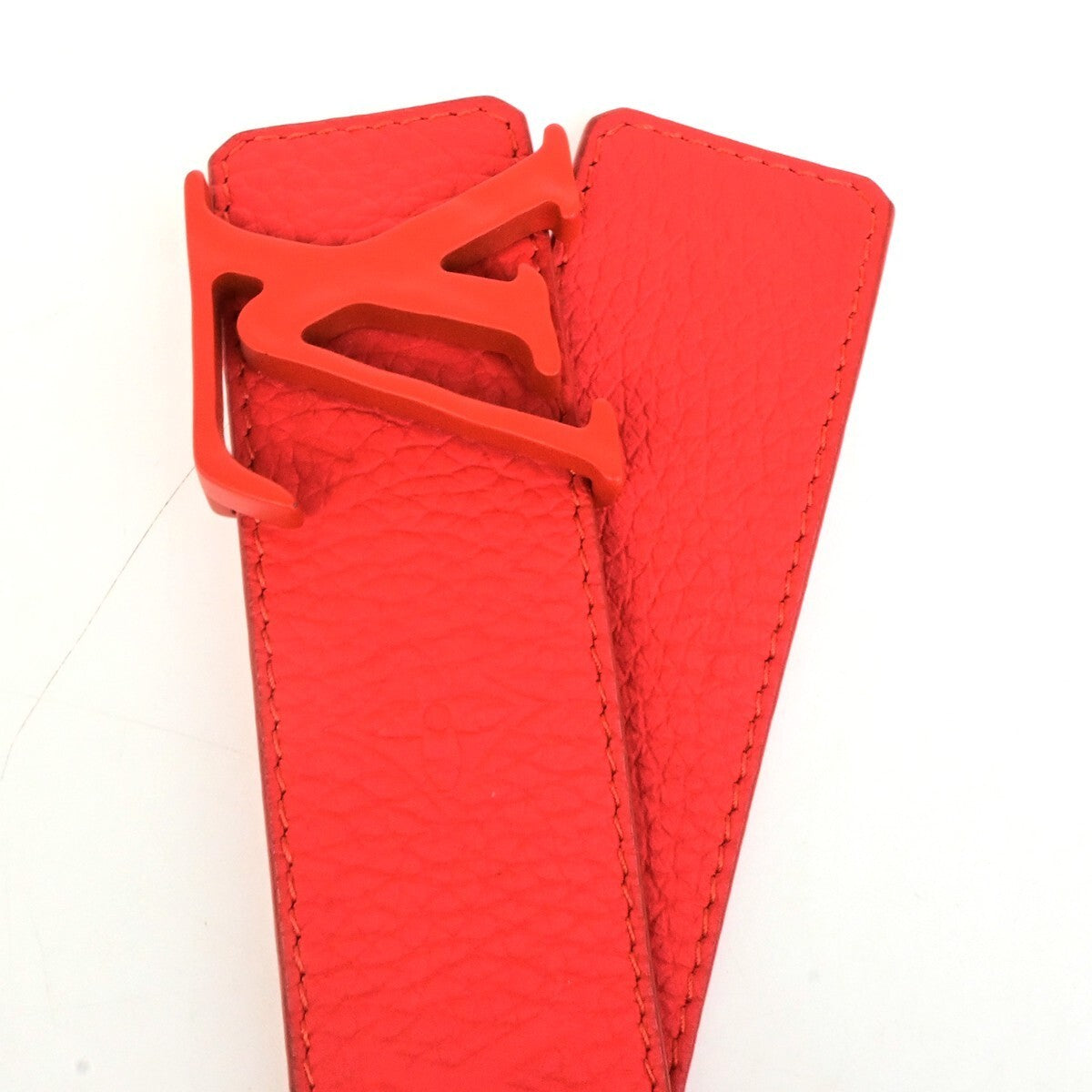 LOUIS VUITTON Ceinture LV Shape Belt  98/38 Taurillon Leather Red MP238 89RL093