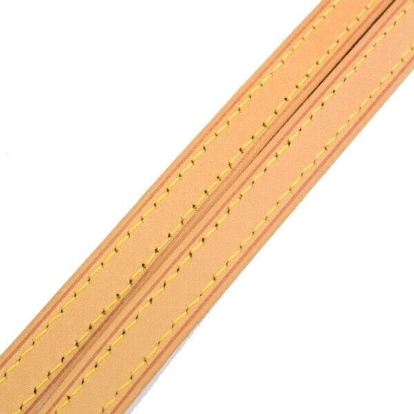 LOUIS VUITTON Logo Shoulder Strap Leather Brown Gold Bag Accessory 63EE058